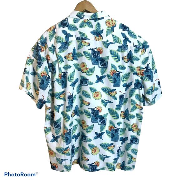 CARIBBEAN Shirt Mens XL Short Sleeve Camp Hawaiian Floral Modal Blend $69 NEW - Picture 5 of 5